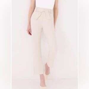 Cream High-Waisted Pants
